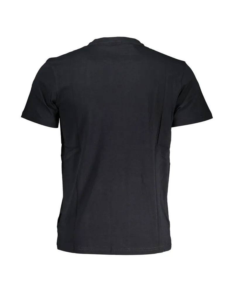 Napapijri Cotton Logo-Embroidered T-Shirt — Black Black