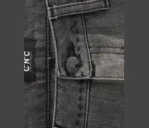 Women's Gray Straight Leg Jeans Cotton Clothing