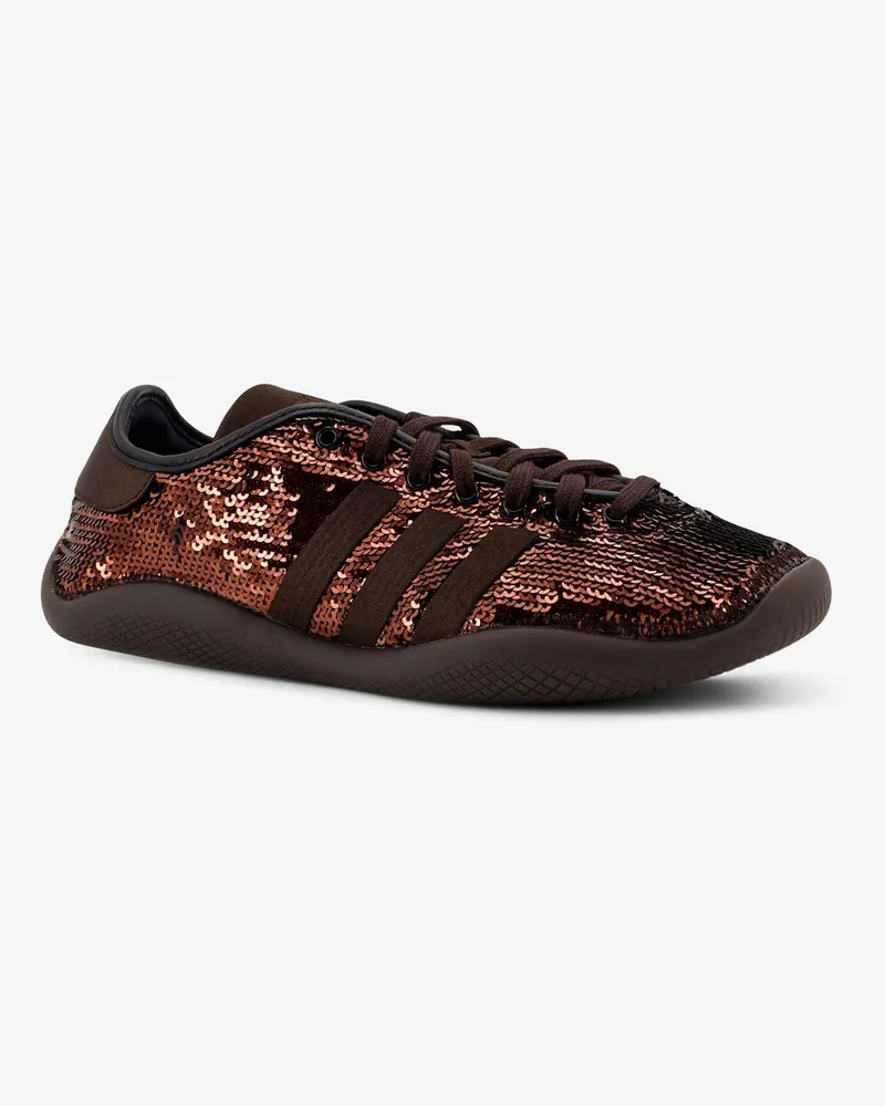 adidas Women's Nylon Sneakers Brown Sequins Trainers Brown