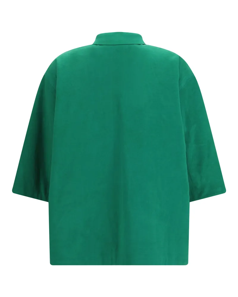 Prada Women's Pique Jacket Pure Cotton Verde+mimetico Polyethylene; Other Fibres Green