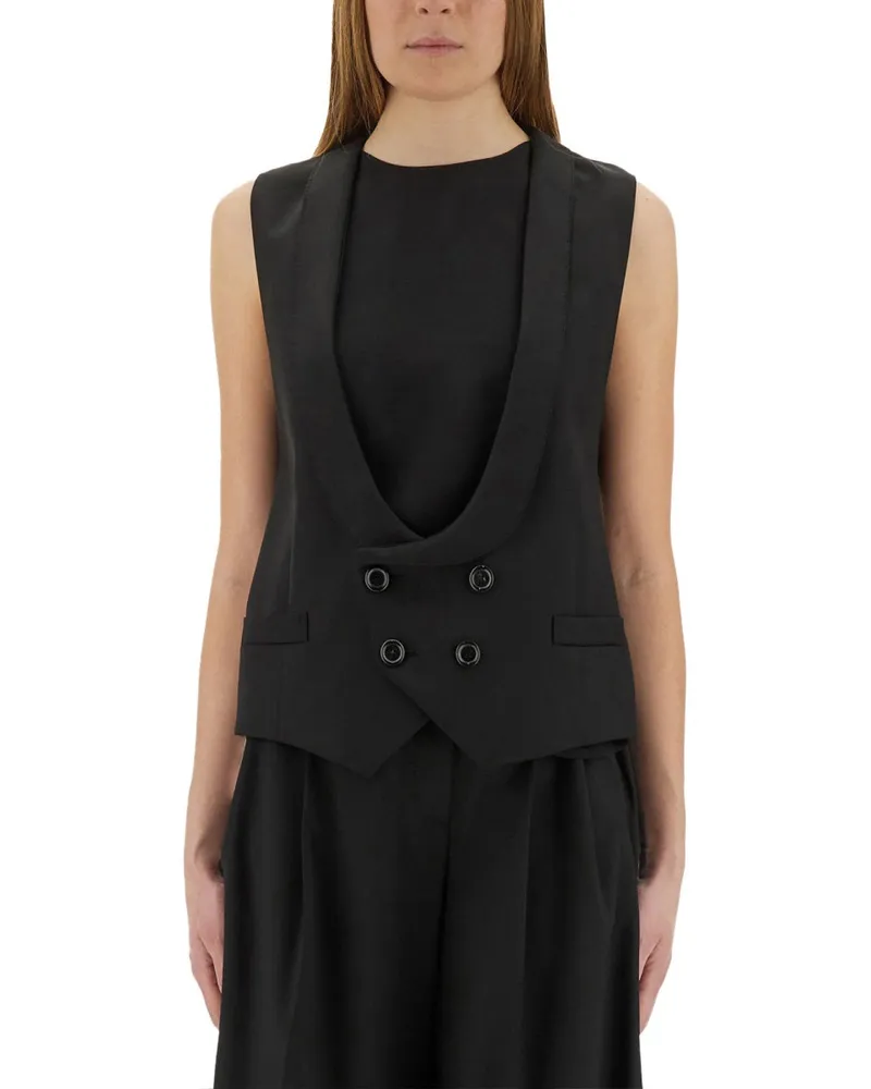 Moschino Virgin Wool Vest — Black Black
