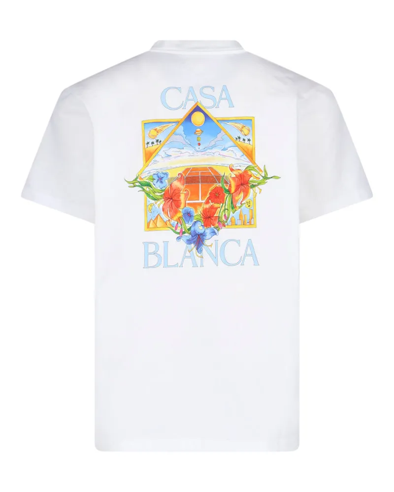 Casablanca Paris Men's T-Shirts And Polos White Organic Cotton White