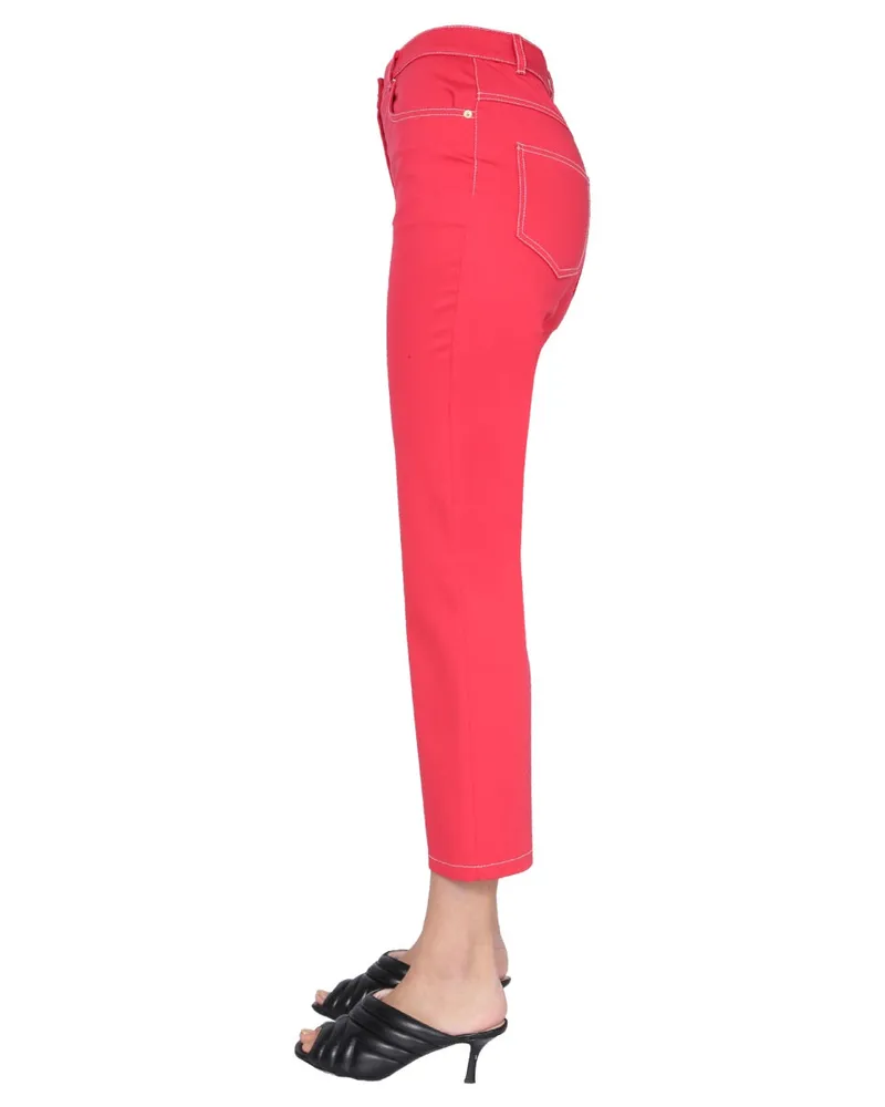 Moschino Skinny Kick Cotton Jeans — Red Red