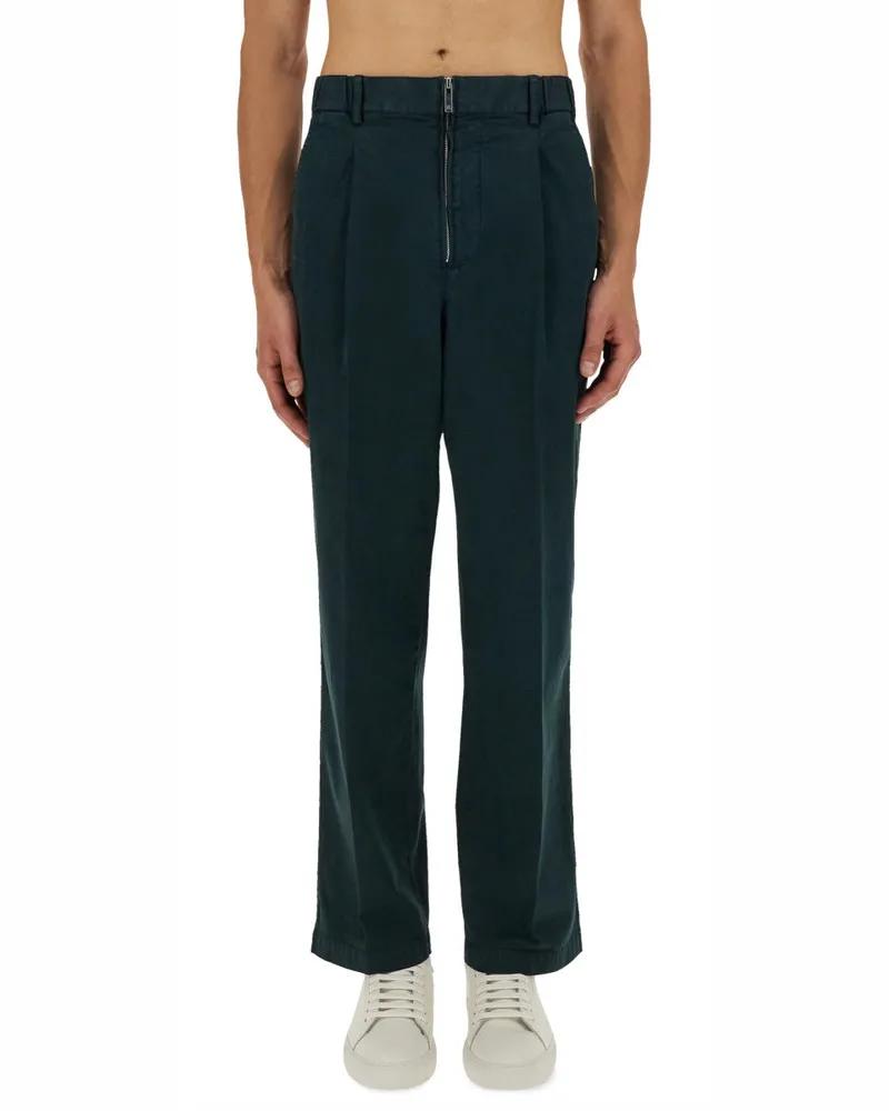 Helmut Lang Cotton-Elastane Cargo Pants — Green Green