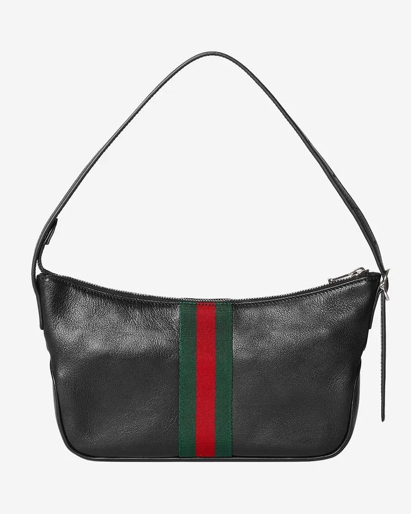 Gucci Men's Shoulder Bag Lunetta Black Leather Black