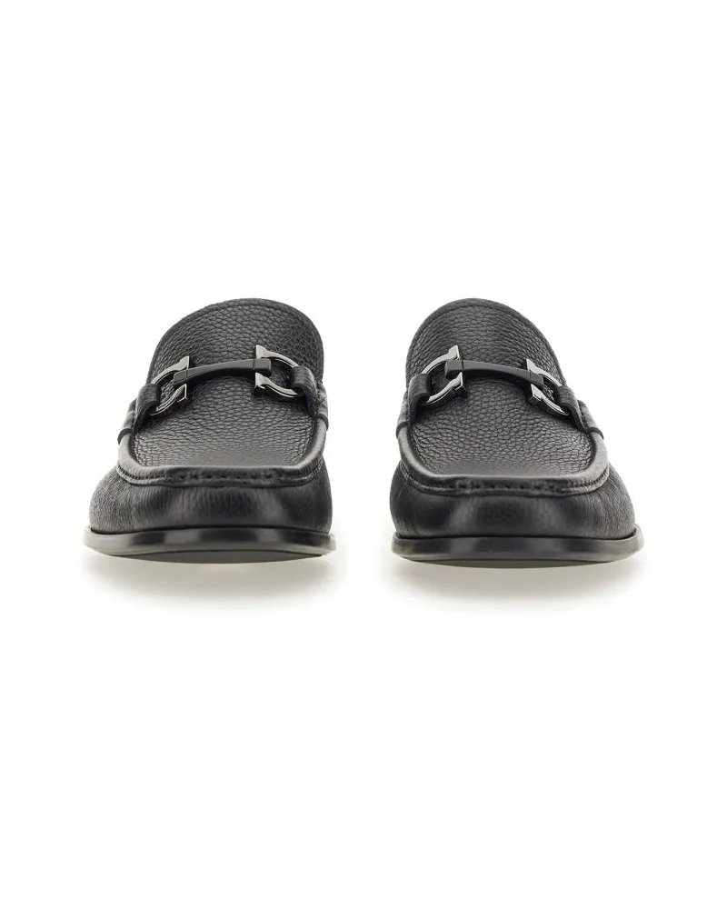 Ferragamo Gancini-Ornament Leather Loafer — Brown Brown