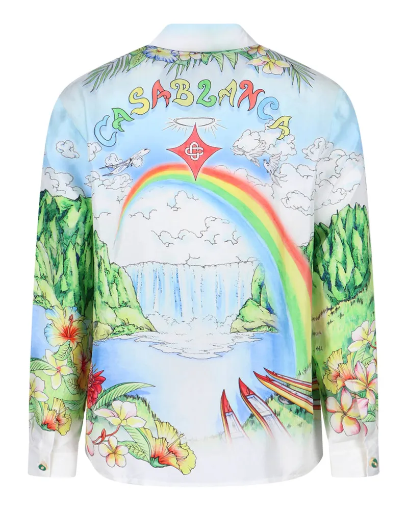 Casablanca Paris Men's Shirts Multicolour Silk Multicolor