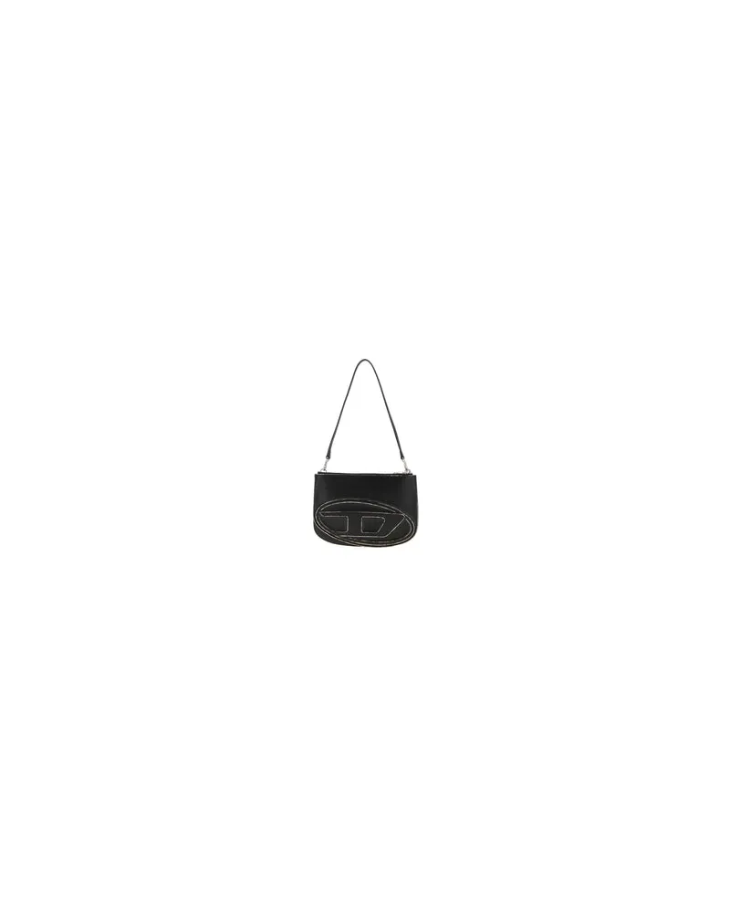 Diesel Women's Black Leather 1dr Shoulder Bag Ha578 Borse A Mano Black