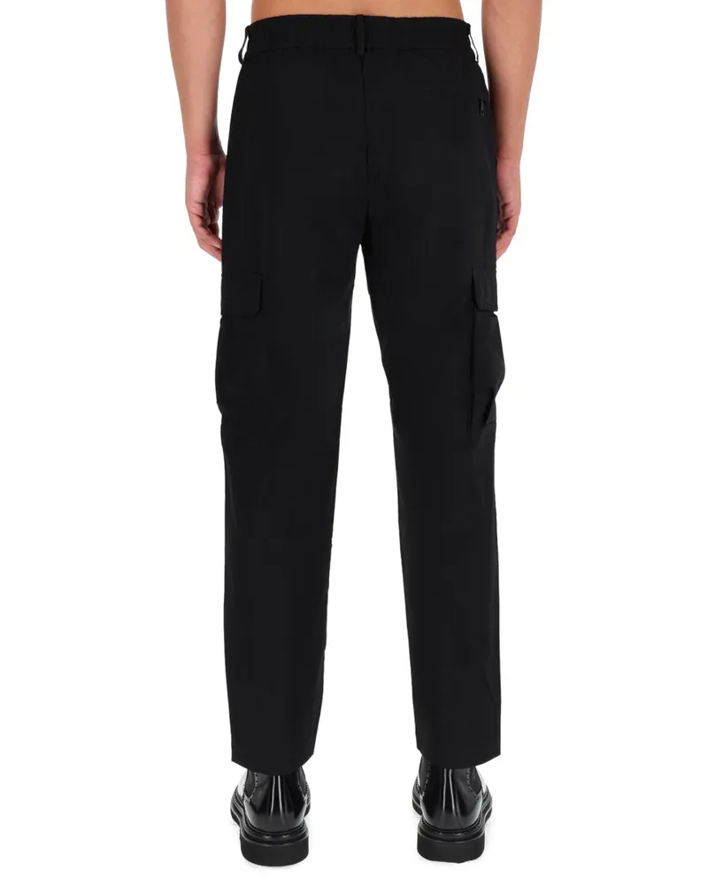Versace Jeans Technical Polyester Cargo Pants — Black Black
