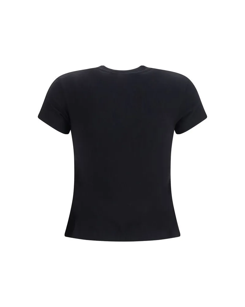 OFF-WHITE Women Black Cotton T-Shirt Black