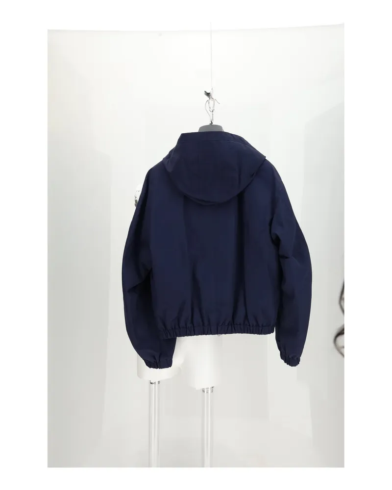 Celine Men's Windbreaker Jacket Blue Cotton Navy