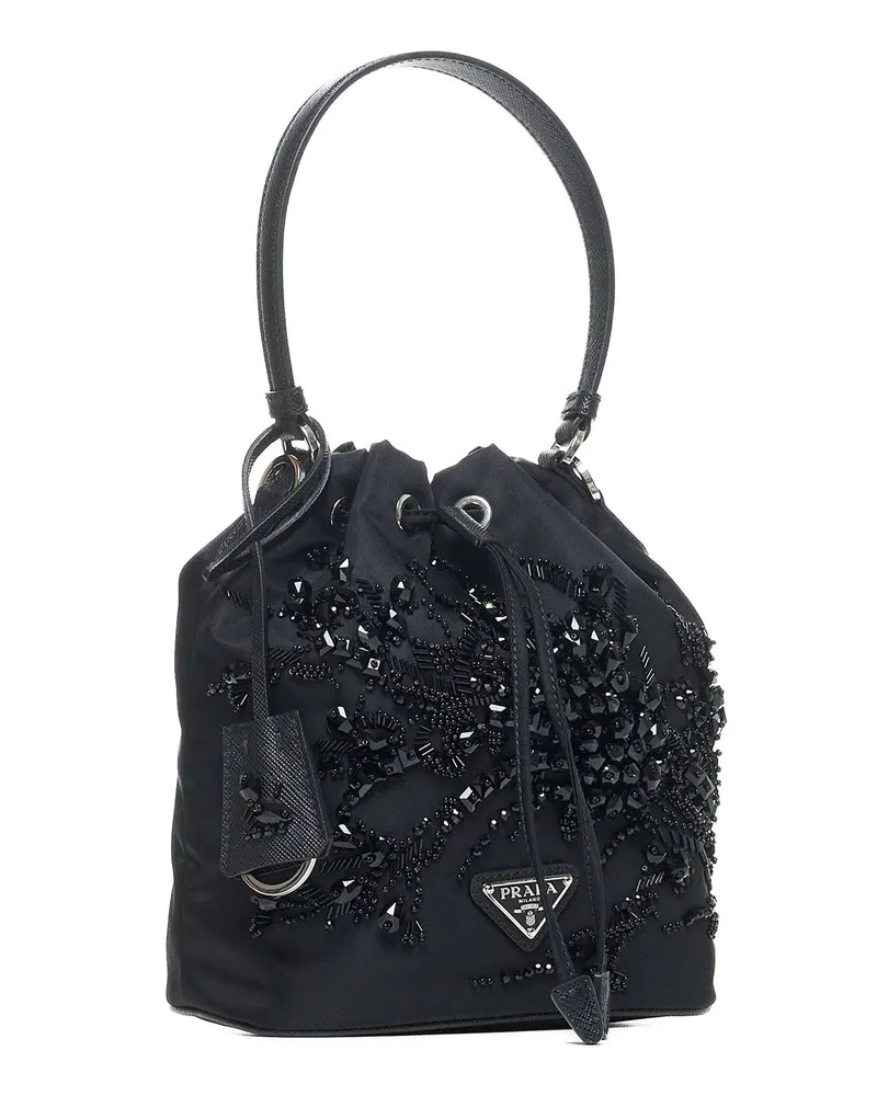 Prada Women's Mini Bucket Bag Re-Nylon Black Recycled Polyamide Shoulder Black