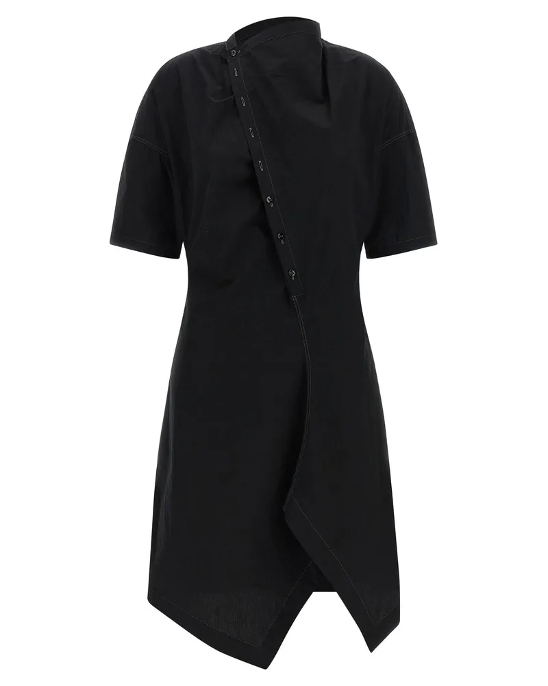 Christophe Lemaire Women's Black Cotton Midi Dress Black