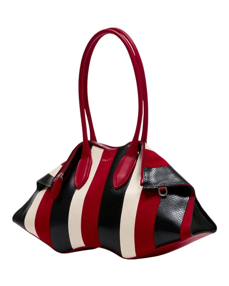 Alexander McQueen Women's Manta Shoulder Bag -  Leather Multicolor Exotic_leather Shoulder-Hobo-Bags Red