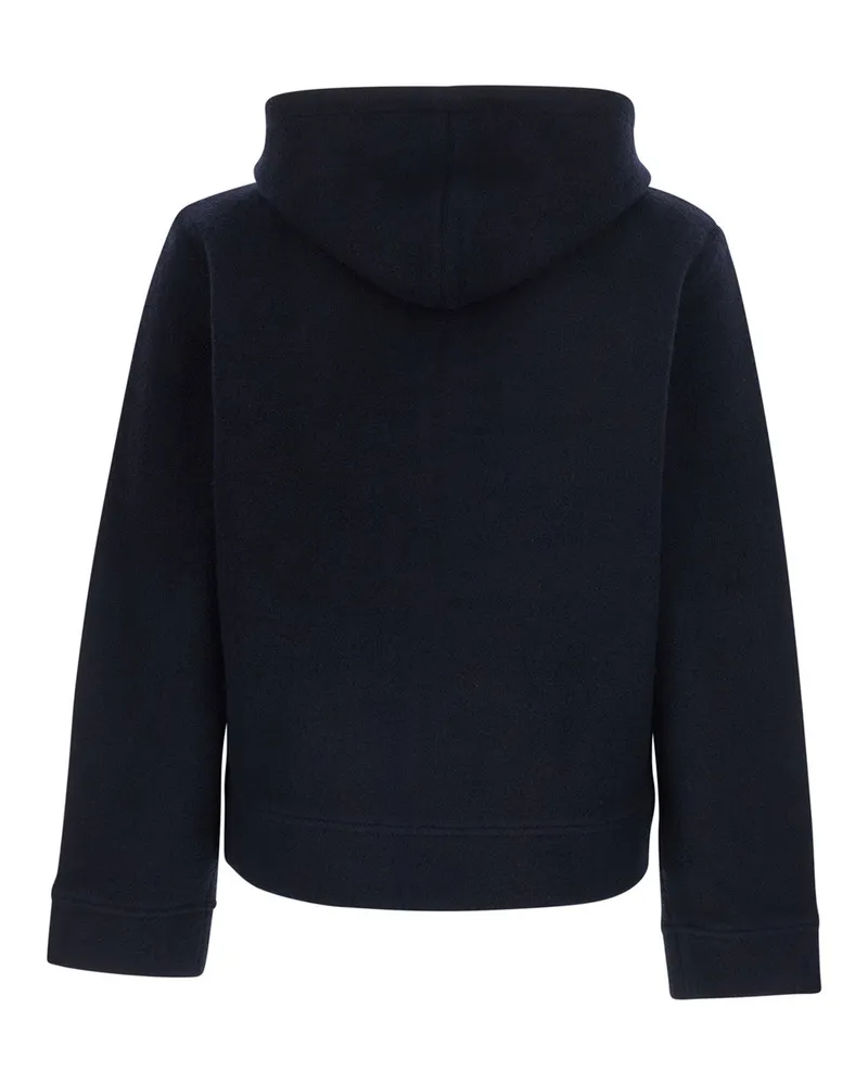Emporio Armani Wool and Cotton Blend Jacket — Navy Navy