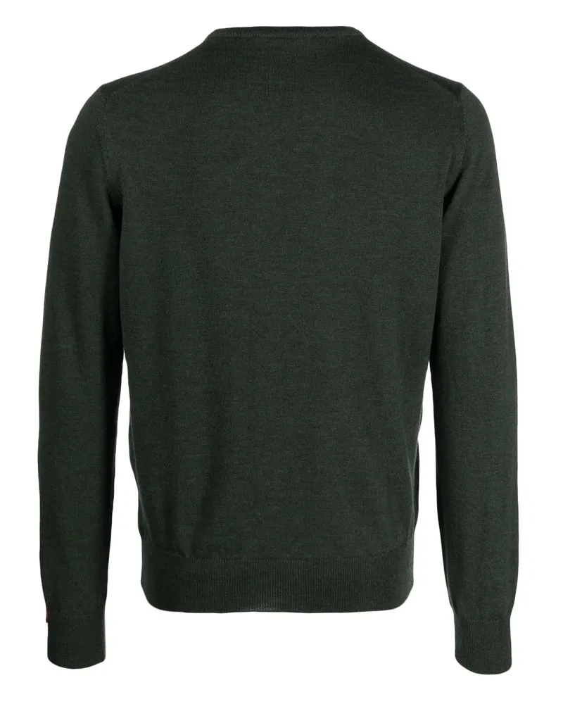 La Fileria Virgin Wool Fine Knit Sweater — Green Green