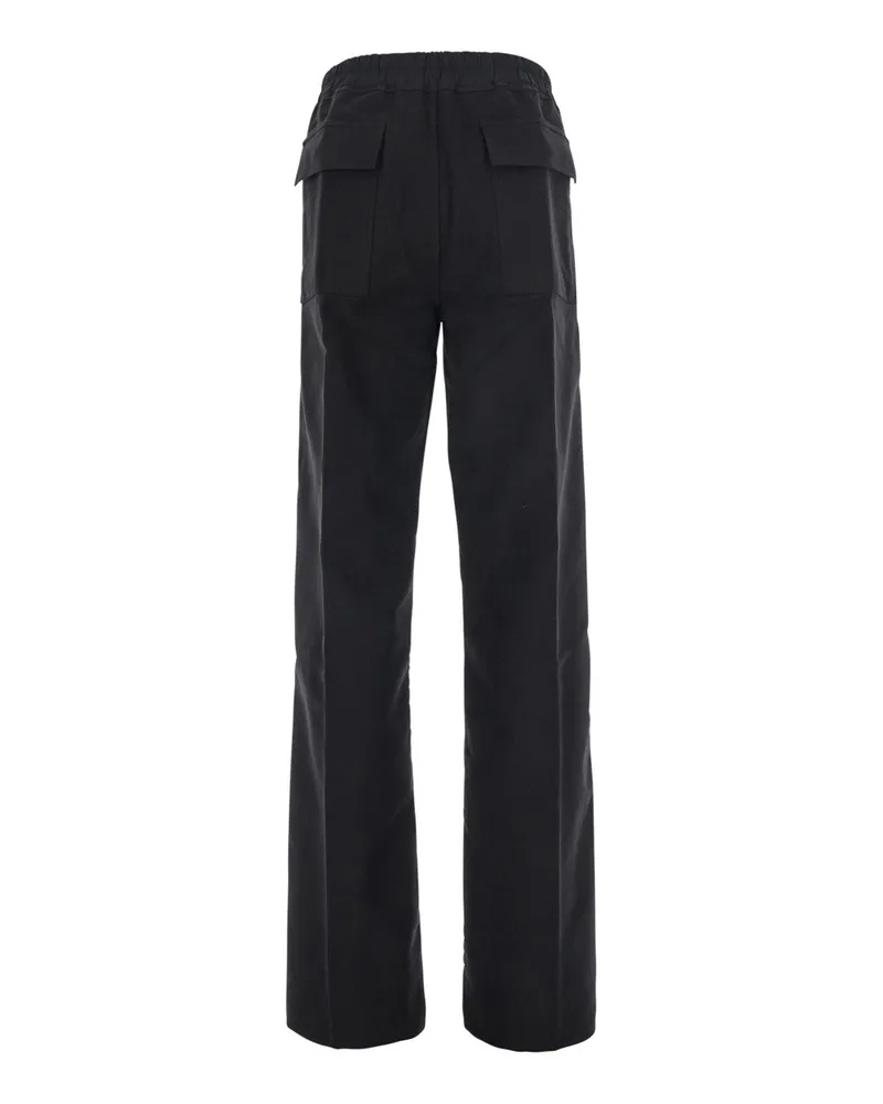 Rick Owens Men's Pants Black Cotton Trousers Black