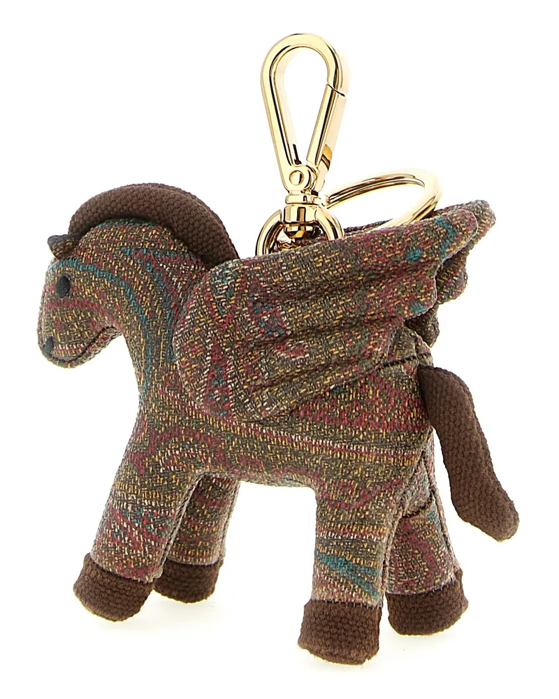 Etro Women's Brown Cotton Keychain Accessory Brown