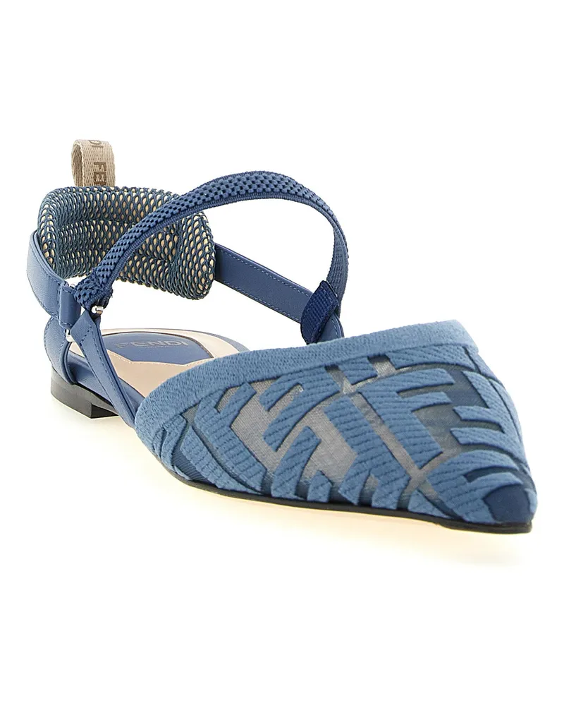 Fendi Colibrì Lite Slingback Flat — Blue Blue