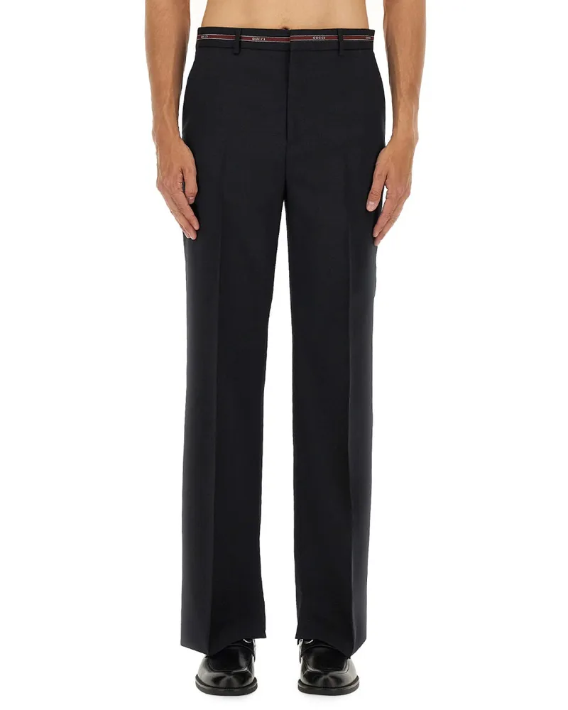 Gucci Wool Trousers — Blue Blue