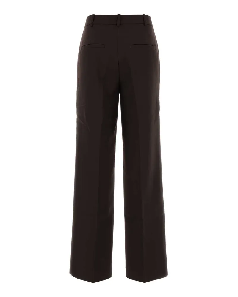 Anine Bing Women's Chocolate Polyester Blend Palazzo Pant Darkbrown Pantaloni Brown