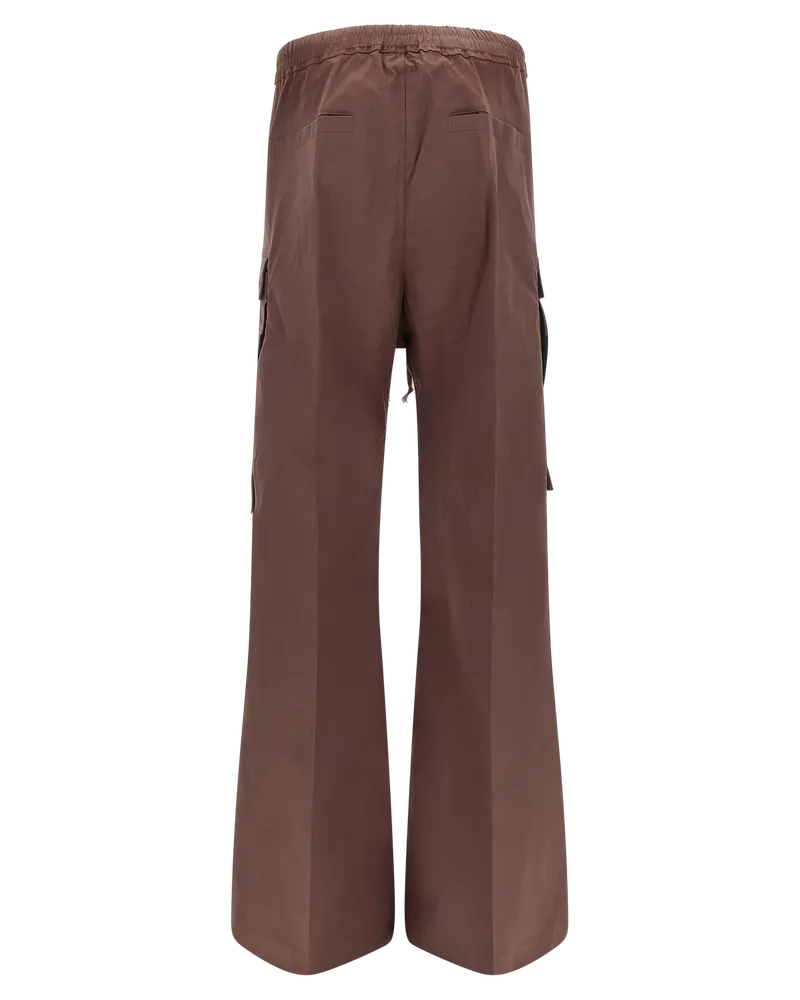 Rick Owens Men's Brown Cotton Flared Pants Brown