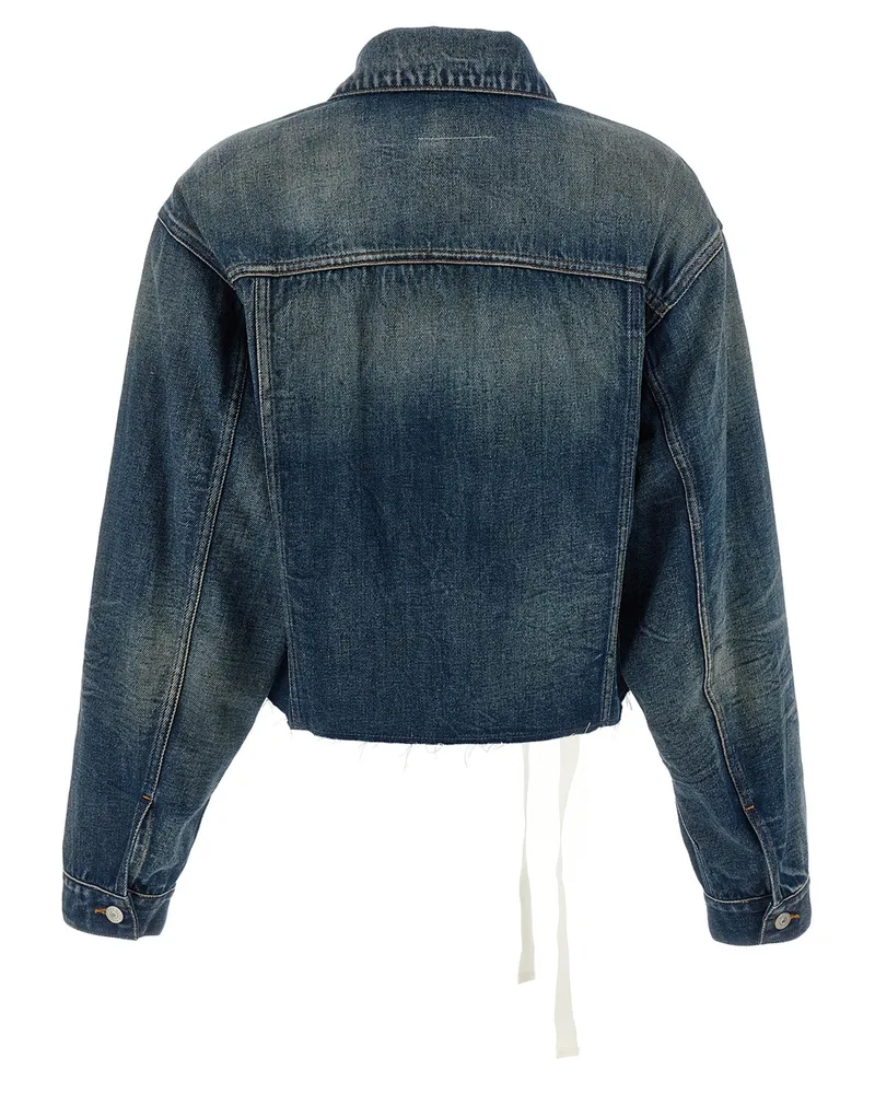 Maison Margiela Women's Blue Cotton Denim Jacket Clothing Blue