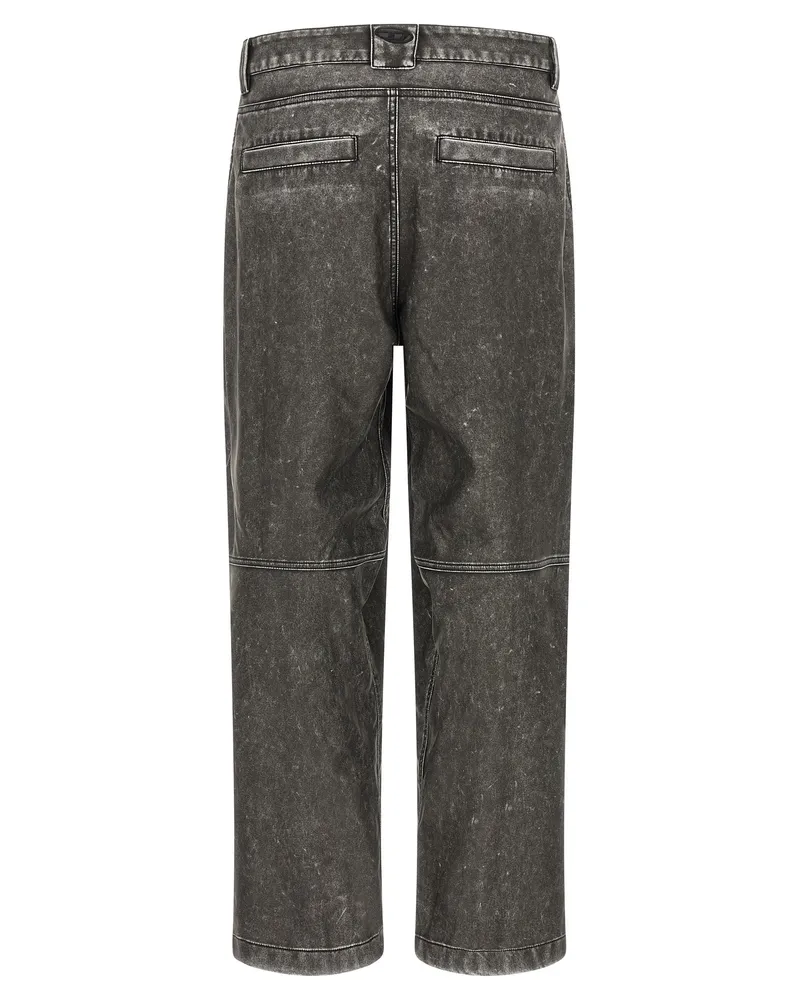 Diesel Distressed Double-Fabric Jeans — gray Gray