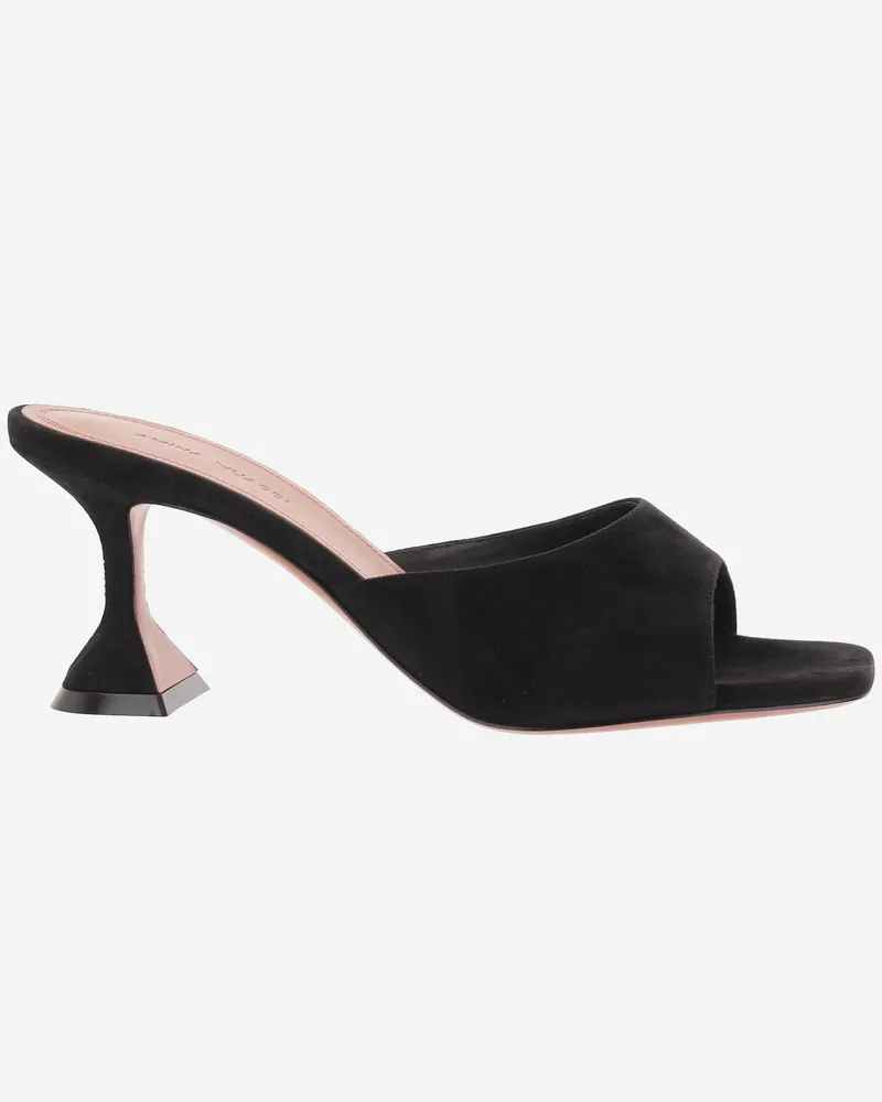 Amina Muaddi Lupita 70 Heel — Black Black
