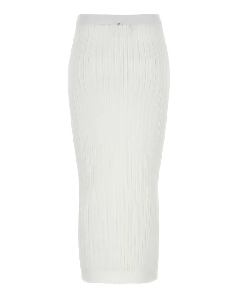 SPORTMAX Pleated Organza Skirt — White White