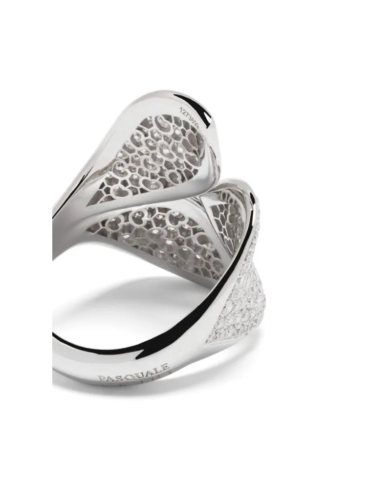 Pasquale Bruni Women's 18kt White Gold And Diamond Giardini Segreti Ring Continuty White