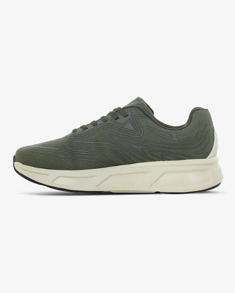 Fessura Women's Italia Walk Sneaker Green Nylon Upper Eva Green