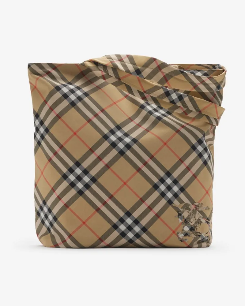 Burberry Henkeltasche in Check Sand