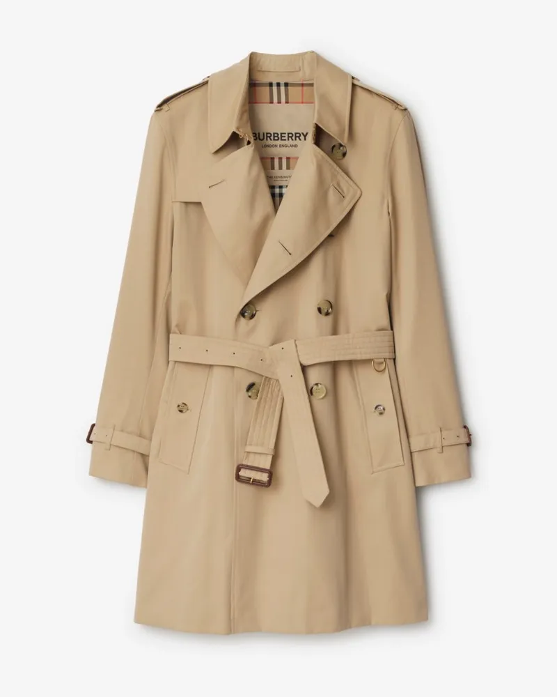 Burberry Mittellanger Heritage-Trenchcoat „Kensington“ , Size Honey-beige