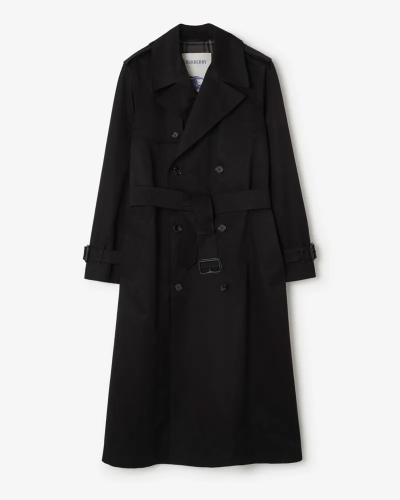 Burberry Langer Trenchcoat „Hoxton“ aus Gabardine , Size Schwarz