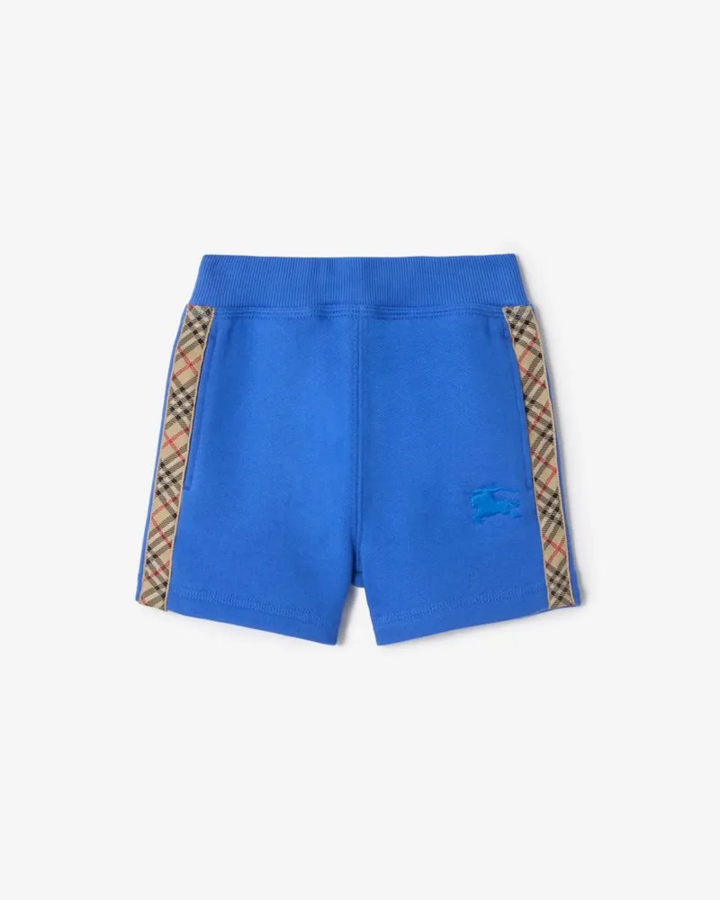Burberry Baumwollshorts mit Check-Besatz , Size Hyacinth