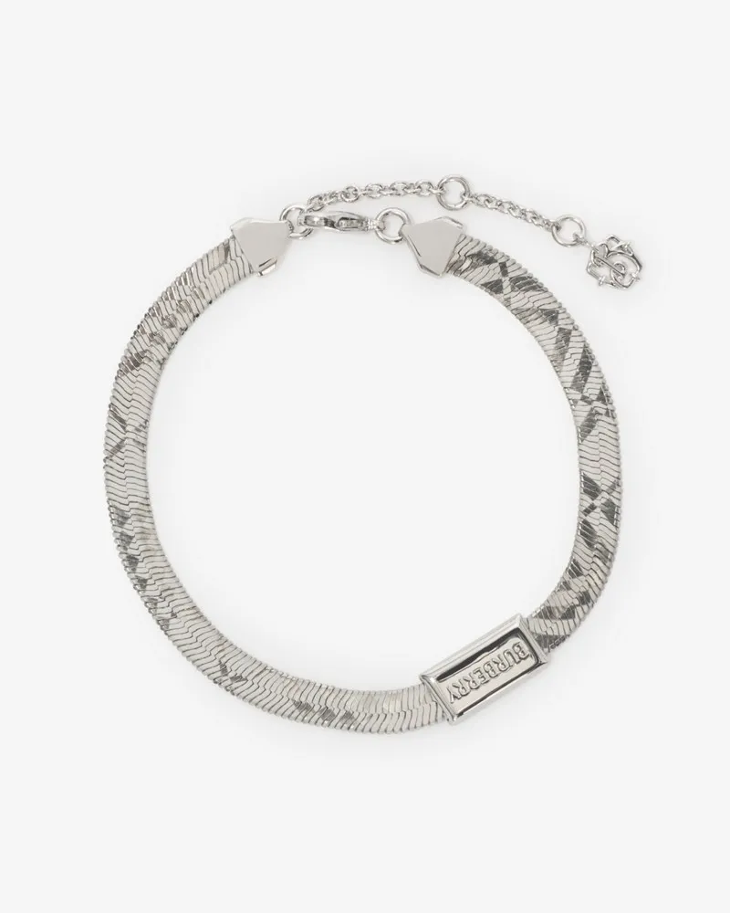 Burberry Armband mit Check-Gravur Silver