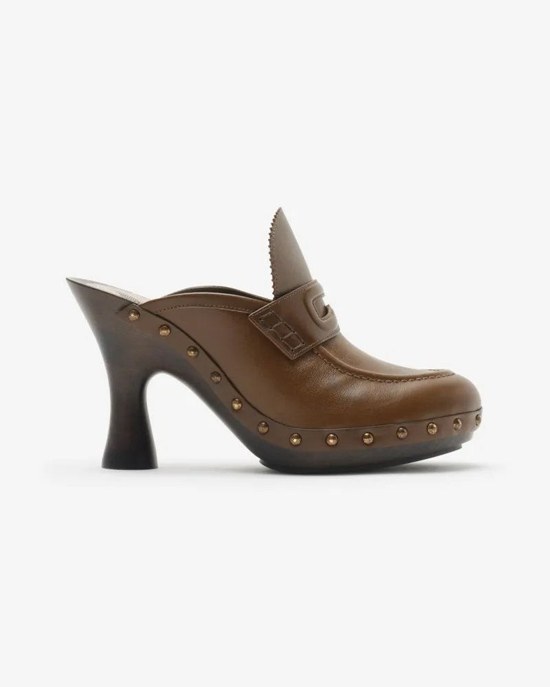Burberry Clogs „Potter“ aus Leder Splinter