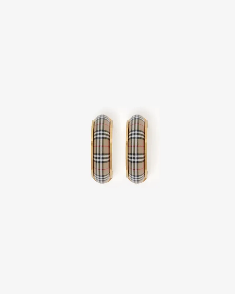 Burberry Creolen-Ohrringe mit Check Gold