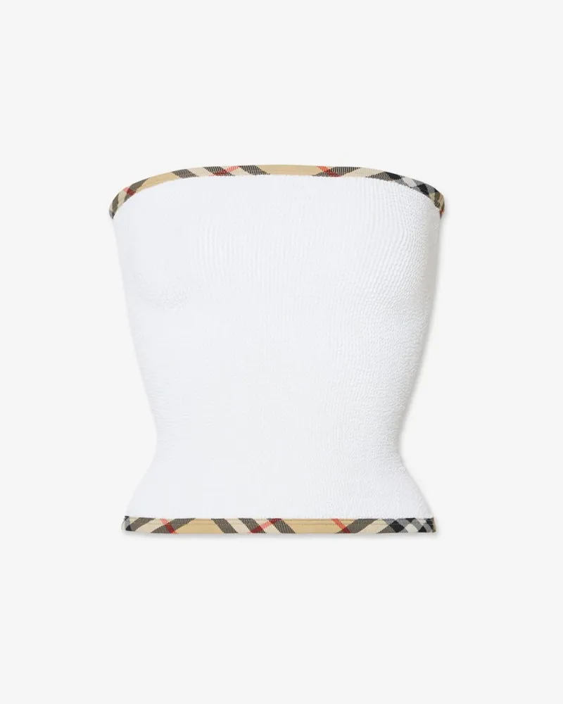 Burberry x Hunza G Schwimmrock „Devyn“/Tube-Top , Size Weiß