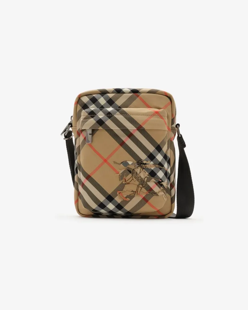 Burberry North South Crossbody-Tasche in Check Sand-beige
