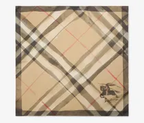 Seidenschal in Check in Aquarelloptik