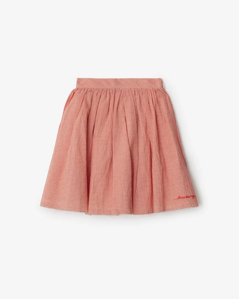 Burberry Baumwollrock mit Vichy-Muster Orangerot