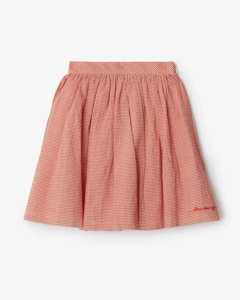 Burberry Baumwollrock mit Vichy-Muster Orangerot