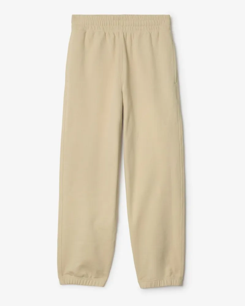 Burberry Baumwoll-Trainingshose mit Check-Label Nutmeg