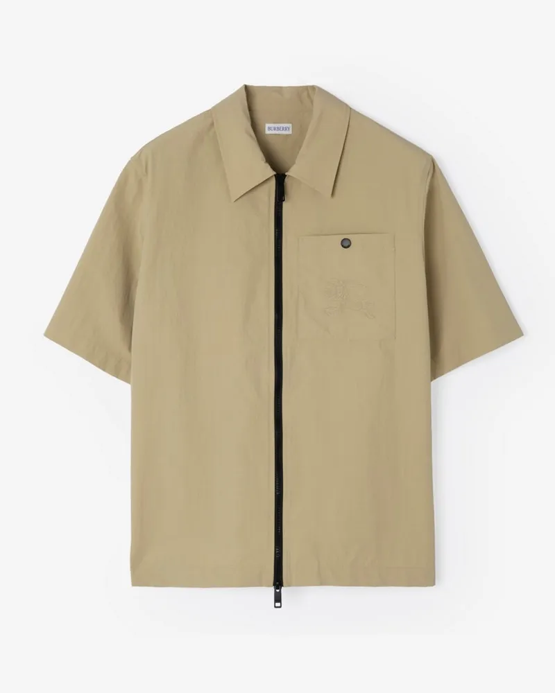Burberry Nylon-Hemdjacke mit Reißverschluss , Size Sparrow