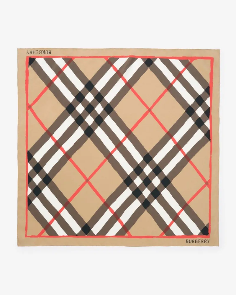 Burberry Seidenschal in Check in Aquarelloptik Archive