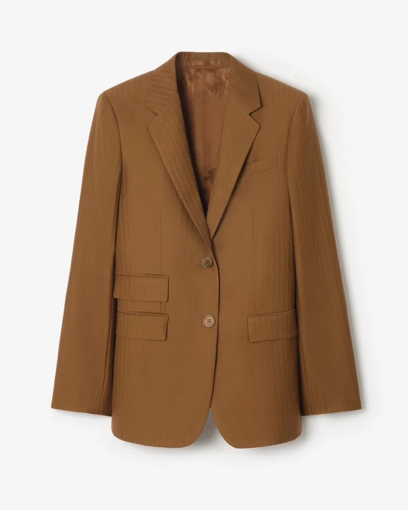 Burberry Jackett aus Wolle und Mohair , Size Hazelnut
