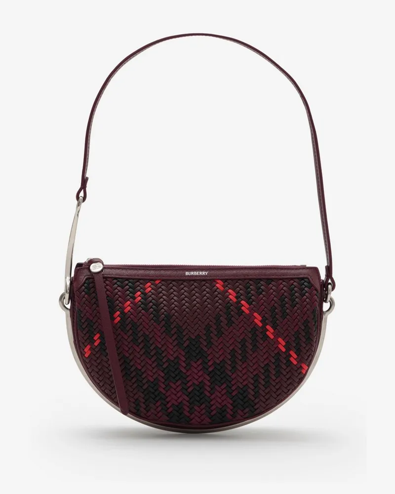 Burberry Kleine Satteltasche „Bridle Burgunderrot