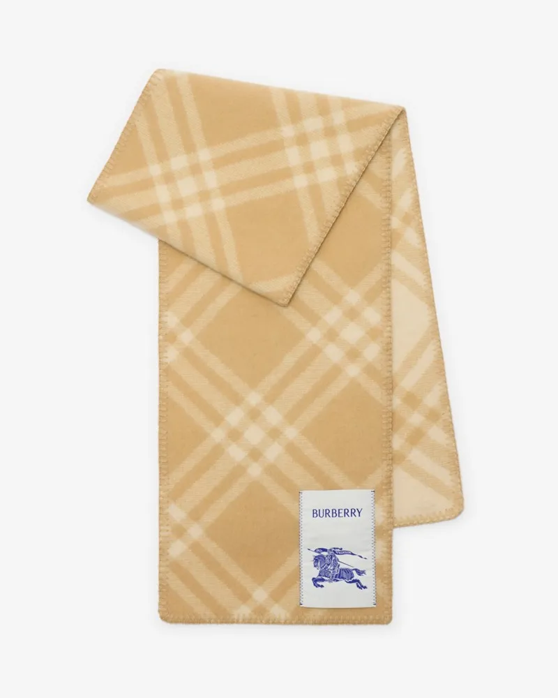 Burberry Wollschal in Check Sand-beige